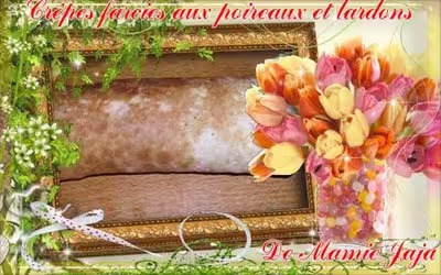 Crêpes farcies aux poireaux et lardons