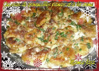 Cuisses de grenouilles panées au crème et persil