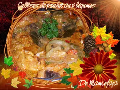 Cuisses de poulet aux légumes