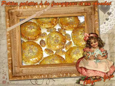 Petites galettes à la frangipane et au chocolat