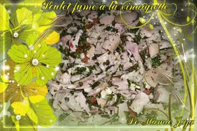 Poulet fumé à la vinaigrette persillée