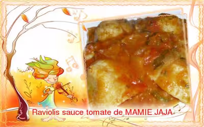 Raviolis fait maison à la sauce tomate