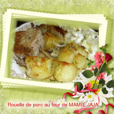 Rouelle de porc cuite au four