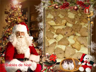 Sablés de noël aux smarties et amandes