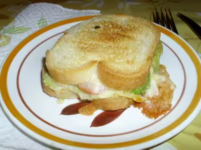 Sandwiches et sa fondue de fromage