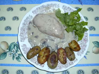 Suprême de poulet aux champignons