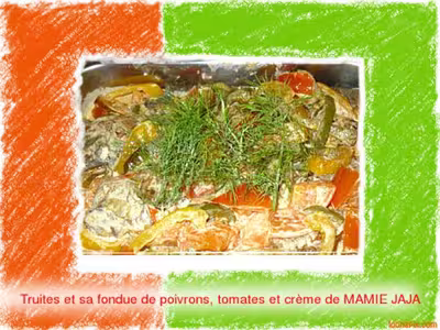 Truites et sa fondue de poivrons et de tomates