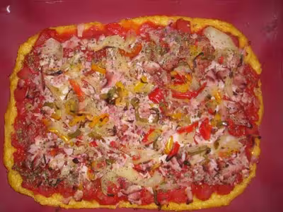 Pizza à la polenta (phase conso)