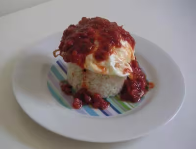 Espagne : Riz à la Cubaine