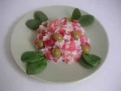 Espagne: Esqueixada de bacallà (salade de morue et tomate)