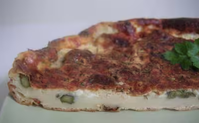 Quiche aux asperges fraîches et jambon serrano