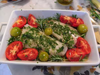 Filets de merlan à l'étouffée, façon ainsley harriot par Andrée