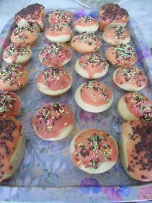 Thermomix:Petits gâteaux au chocolat blanc et fraises