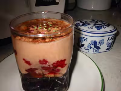 Thermomix: Coupe aux framboises façon tiramisu par Andrée