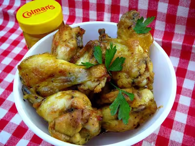Angleterre: Colman's mustard chicken wings