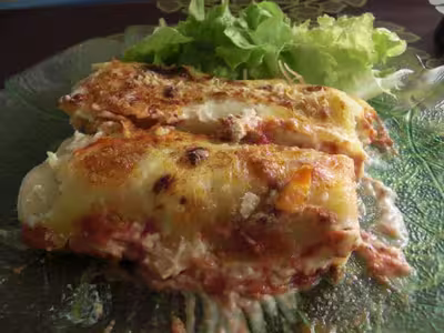 Cannellonis boeuf tomates et mozzarella