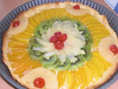 Tarte aux fruits au sirop