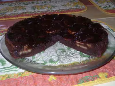 Gâteau au chocolat et à la banane