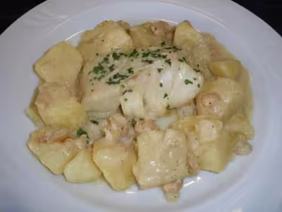 Cabillaud aux crevettes au délicook