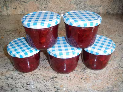 Confiture de fraises au cooking chef