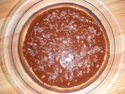 Tarte délice caramel-mousse au chocolat