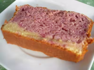 Cake aux framboises et citron