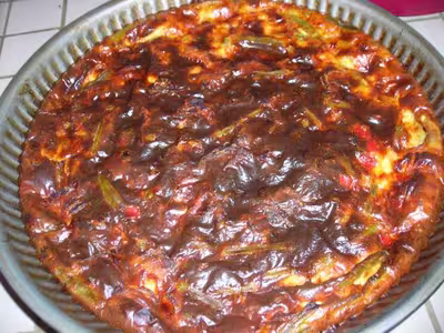 Quiche sans pâte sans crème aux légumes et au poulet