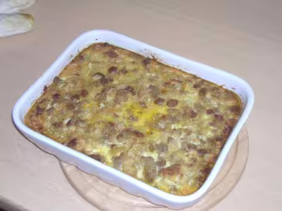 Bobotie (gratin de viande hachée sucré/salé)