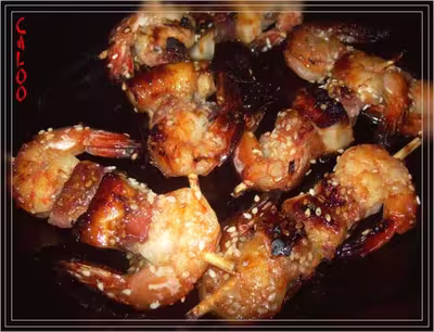 Poulet aux Ail et Soja, Brochettes Marinées