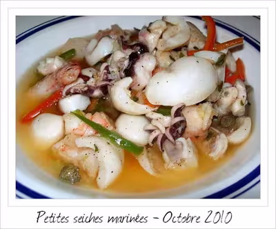 Petites seiches marinées