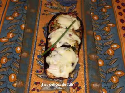 Italie: Aubergines farcies à la mozzarella par Loulette83