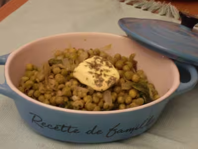 Fricassée de petits pois à la menthe