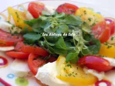 Rosace de tomates au basilic par Loulette83
