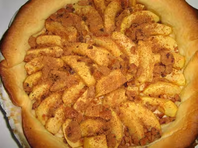 Tarte aux pommes et biscuits