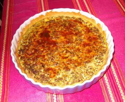 Tarte boeuf et salade