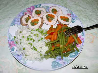 Roulade de dinde aux légumes