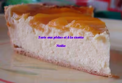 Tarte ricotta-pêches