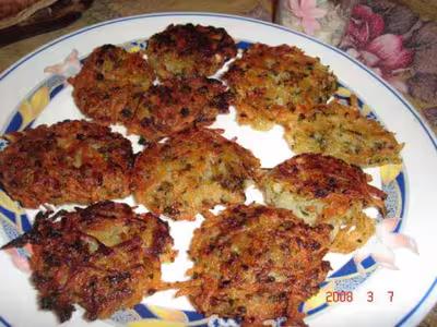 Galettes de pommes de terre aux oignons
