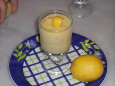 Crème pêches-citron