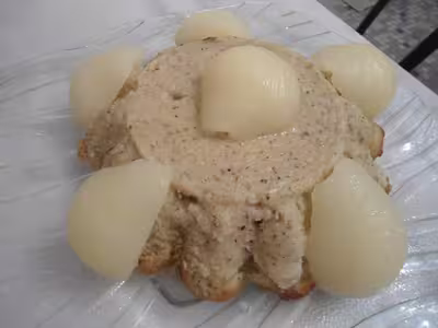 Poires à la vanille et semoule
