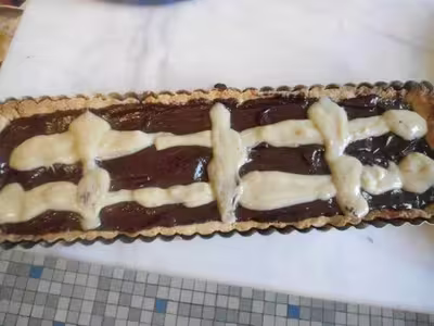 Tarte au caramel-chocolat crousti-fondante