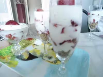 Tiramisu aux fraises en verrine