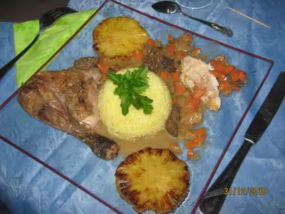 Pintade à la vanille et aux morilles cuit au vin jaune