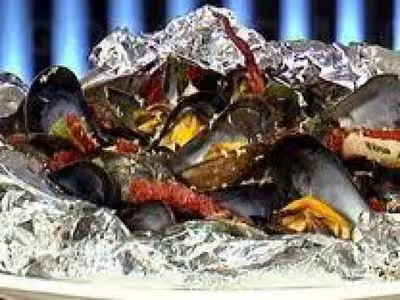 Papillotes de moules marinières