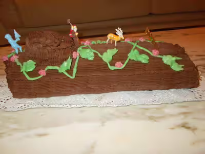 Bûche ganache au chocolat noir