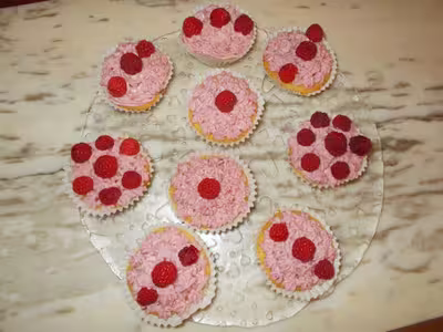 Cupcakes aux framboises