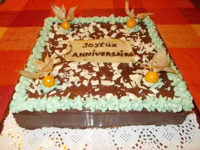 Gâteau d'anniversaire 3 chocolats
