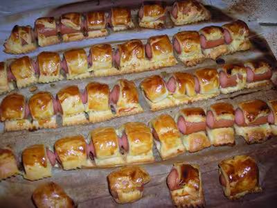 Petits feuilletés aux saucisses de Strasbourg