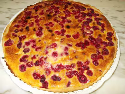 Tarte aux framboises par mamy m