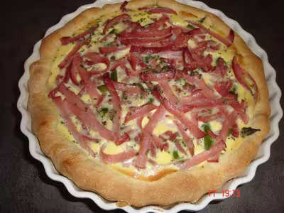 Tarte aux asperges et bacon
